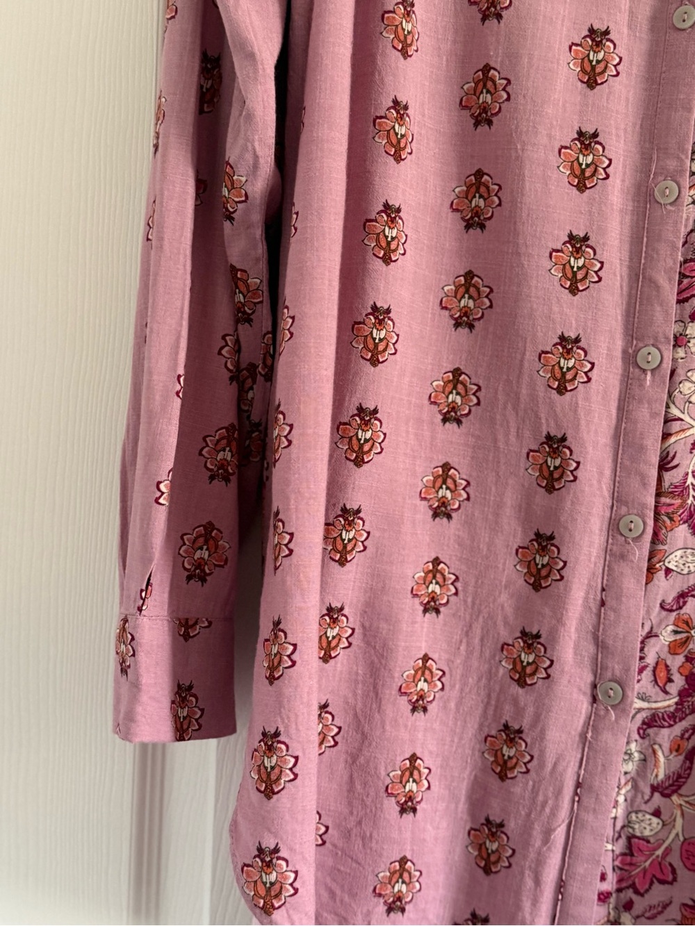 Knox Rose Pink Floral Mix-Print Button-Up Top - Picture 10 of 11